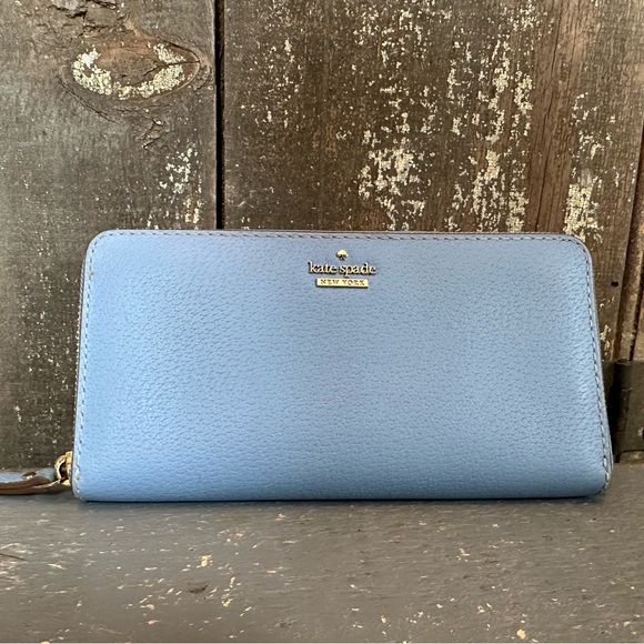 Kate Spade New York Leila Large Continental In Dusty Blue - Picture 1 of 7